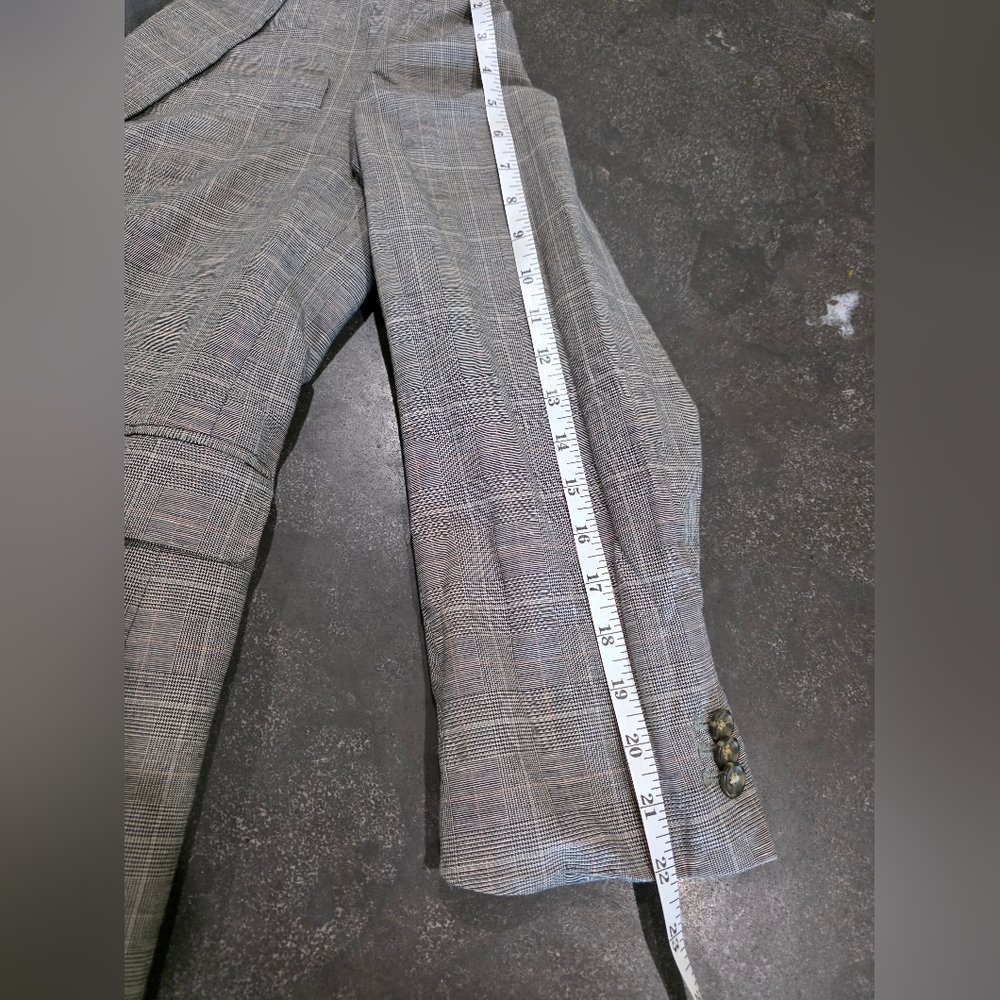 MENS Banana Republic Gray Classic Tailored Cut & Notched Lapels Cotton & Linen - Picture 7 of 17